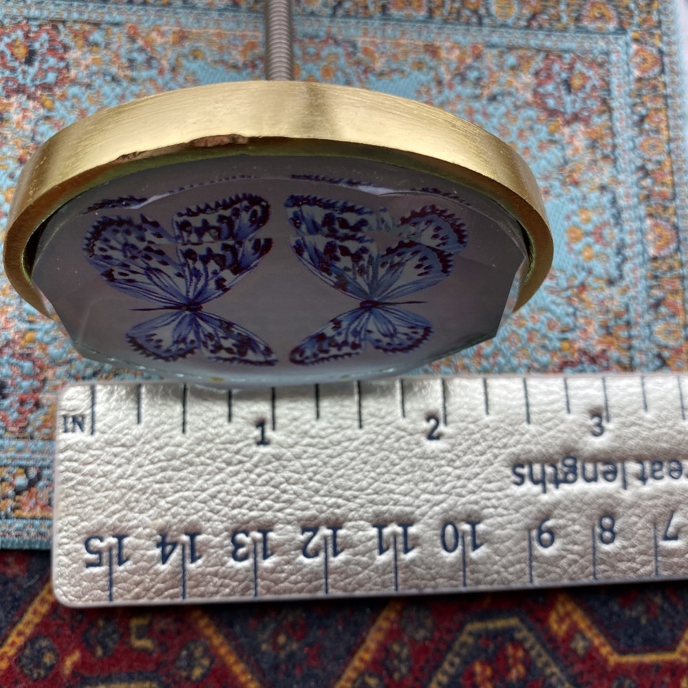 ANTHROPOLOGIE Aria Butterfly Knob set of 2 NWT - Picture 6 of 6